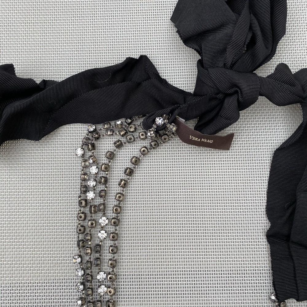Simply Vera Silver Sparkle Necklace with Black Tie - Picture 7 of 12